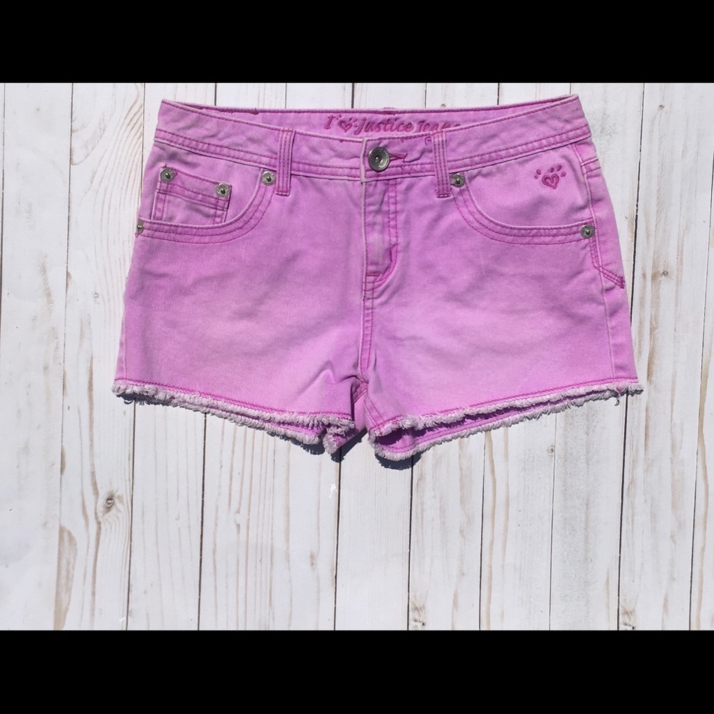 Justice Light Purple Denim Shorts Size-10 and 1/2